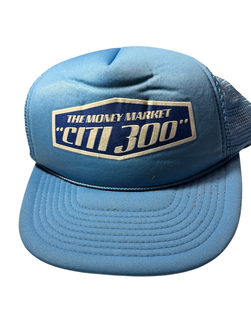 CITI 300 Light Blue Trucker Hat The Money Market Vintage Racing OS Baseball Hat